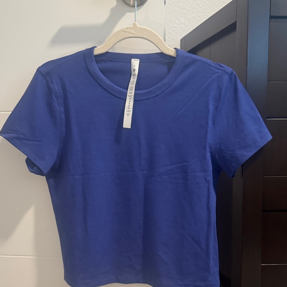 lululemon athletica Royal Blue classic fit cotton blend tee